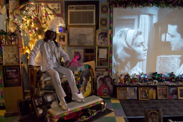 This is the single frame I took at the Ernie K-Doe Mother-in-Law Lounge on Mardi Gras morning 2009.  My merry band arrived at the bar to have an early morning drink with Miss Antoinette before the day got into full swing, only to be greeted with the sad news of her passing.  At the time I didn't quite understand the significant of Antoinette K-Doe, the widow of Ernie K-Doe, the lounge's namesake who still  lived on at the lounge as a life-size, dressed-to-the-nines mannequin in the lounge.  As we left the lounge in a somber mood it became clear what a presence Miss Antoinette was in the city as the local radio station, WWOZ, broadcast the news of her passing.  I can't say that I ever met her, but I won't ever forget that morning. 