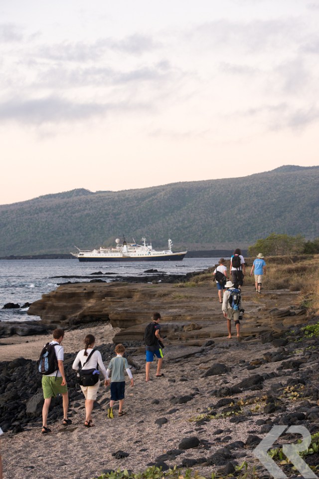 Walking back to ship in Galapagos.