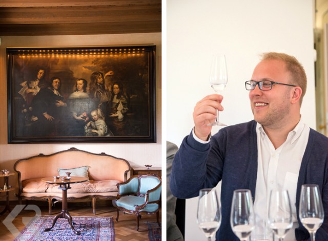 Interior of Ellinge Castle and vodka tasting.