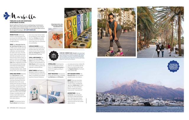 Spread on Marbella Spain in Virtuoso Life