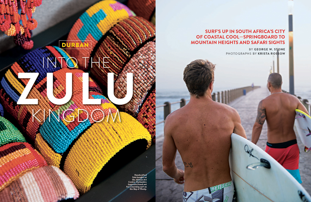 Durban and Kwa-Zulu Natal in National Geographic Traveler magazine